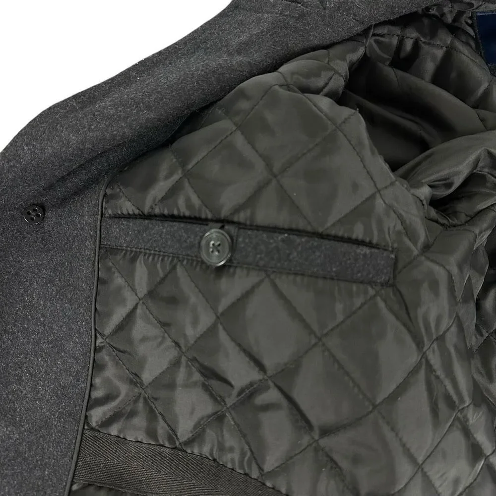 Cole Haan Men’s Wool Polyester Black Overcoat Size Small MSRP $595